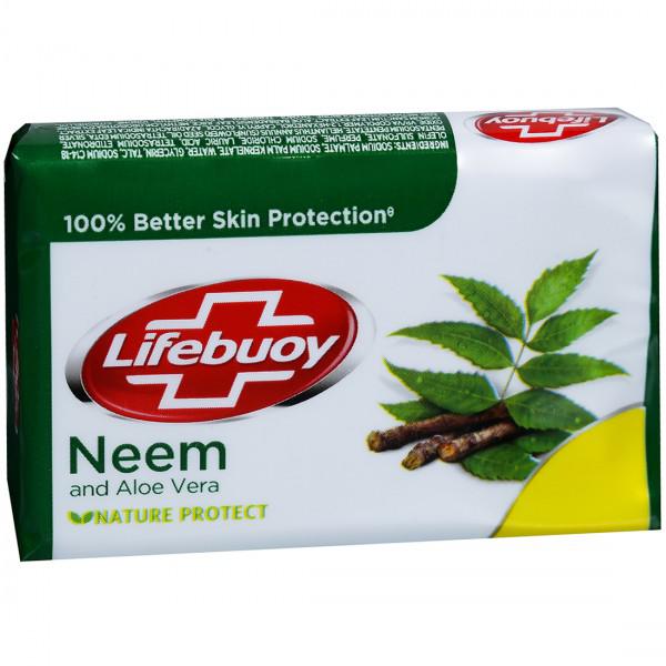 Lifebuoy Neem and Aloe Vera Soap Bar, 100% Better Skin Protection, 46g